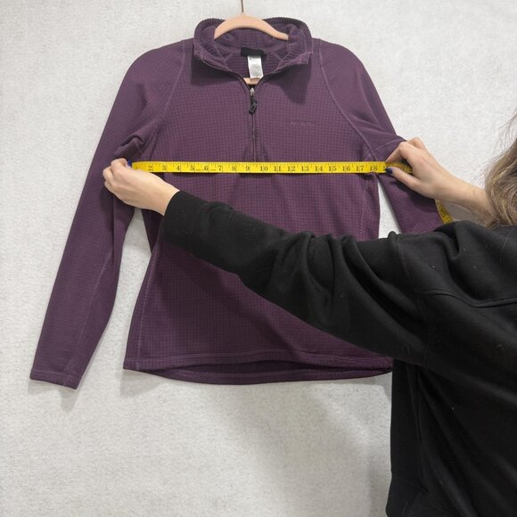 Patagonia R1 Fleece Pullover Womens Medium Purple Quarter Zip Base Layer Top - Picture 7 of 10